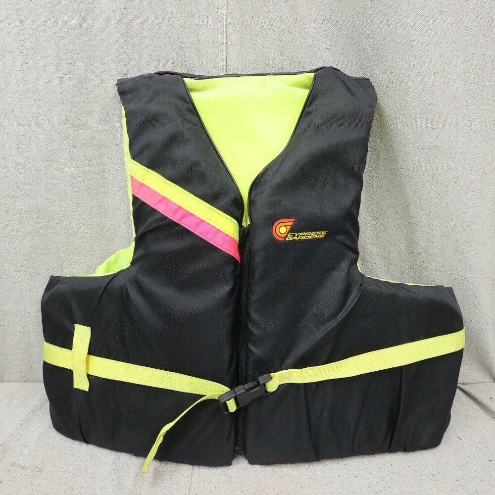 Vintage Cypress Gardens Flotation Vest Life Vest Size 30-52in Chest Collectible